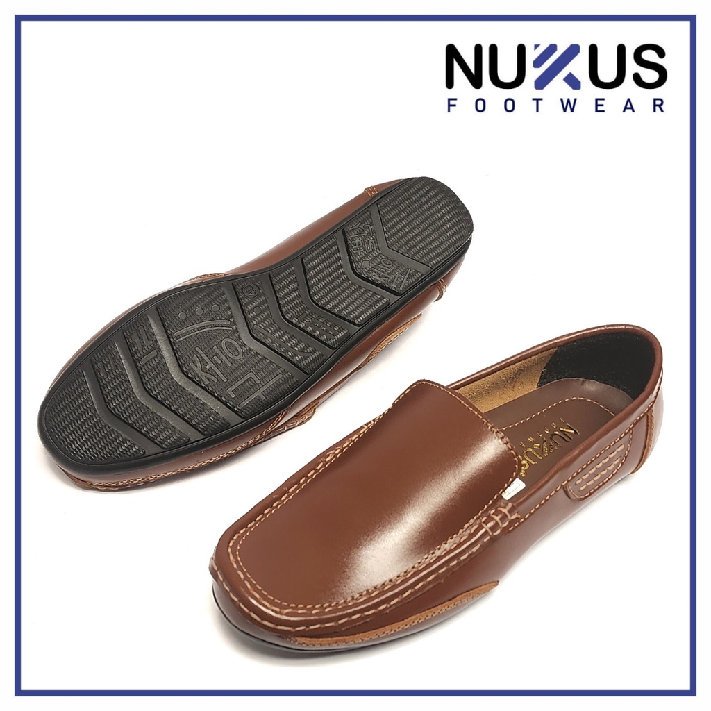 Nukus Sepatu Mocasin Pria Slip On Loafer Kulit Sapi - NMC GB