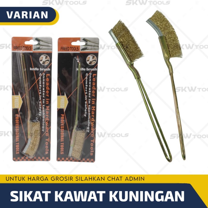 Jual Sikat Kawat Kuningan Gagang Besi Baja Lurus Bengkok Shopee Indonesia