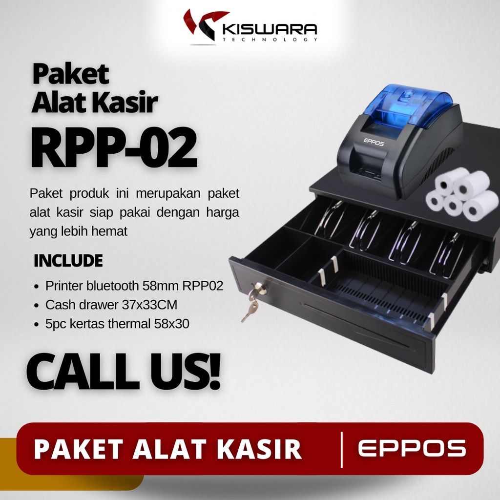 Paket Lengkap Alat Kasir Android (Printer, Cash Drawer dan Kertas)
