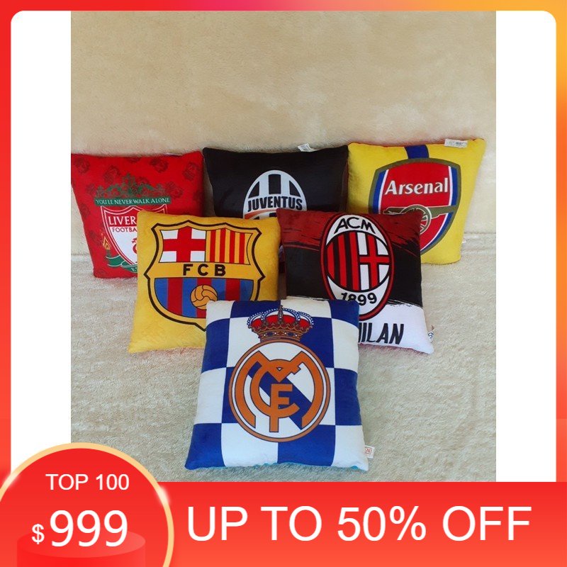 Bantal Sofa Club Bola, Bantal Kotak Bola, Football Club Cushion