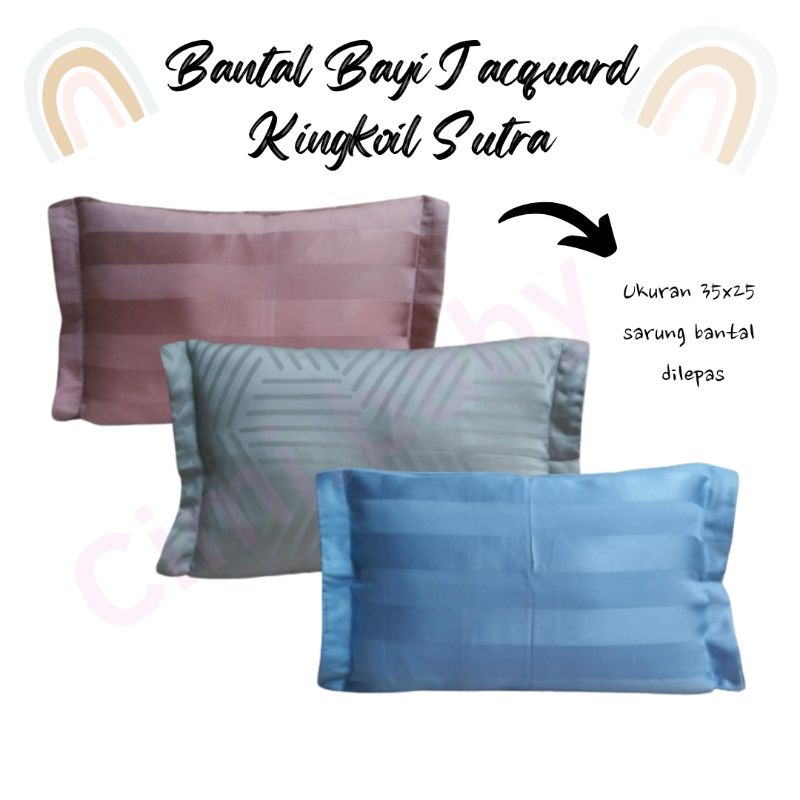 Bantal Bayi  Kingkoil Sutra Salur Warna Random
