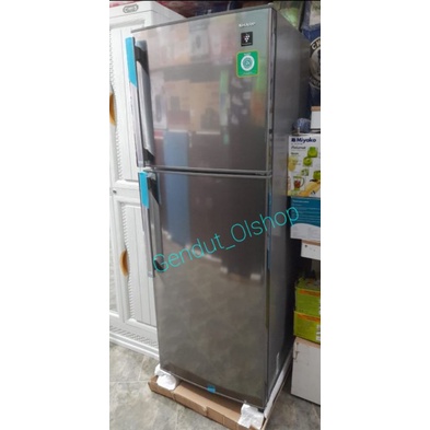 (Khusus Wilayah Kota Palembang) Lemari Es 2 Pintu Tinggi SHARP/KULKAS 2 PINTU SHARP SJ-420GP-SD, Lem