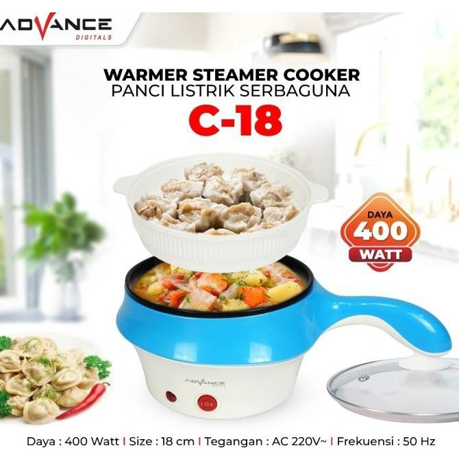 Advance Panci Elektrik Warmer Steamer Cooker Multifungsi C-18