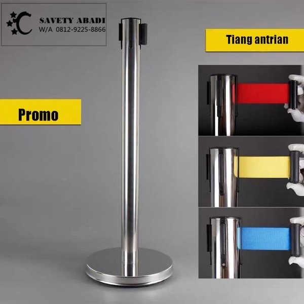 

KOMPLIT PROMO Standing Barrier Tiang Antrian Railing Stand Pembatas Antrian St Code 3648