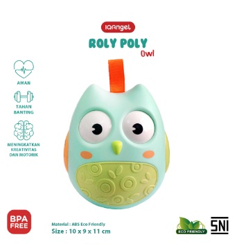 BABIESFIRST IQ0202 IQ ANGEL ROLY POLY OWL TOY Rattle Mainan Bayi