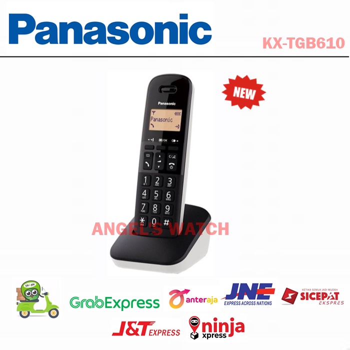 angelswatch telepon panasonic wireless KX-TGB210 hitam original garansi ITCOM