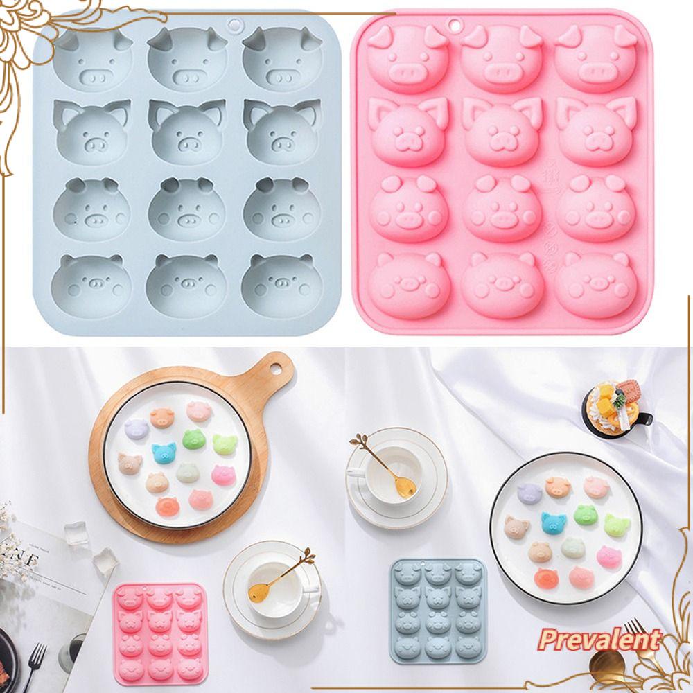 Preva Pig Silicone Mold Handmade Cetakan Sabun Dekorasi Liburan Cetakan Kue Coklat