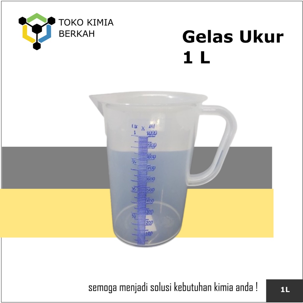 Gelas Ukur Plastik 1 Liter / Gelas Takar 1 Liter