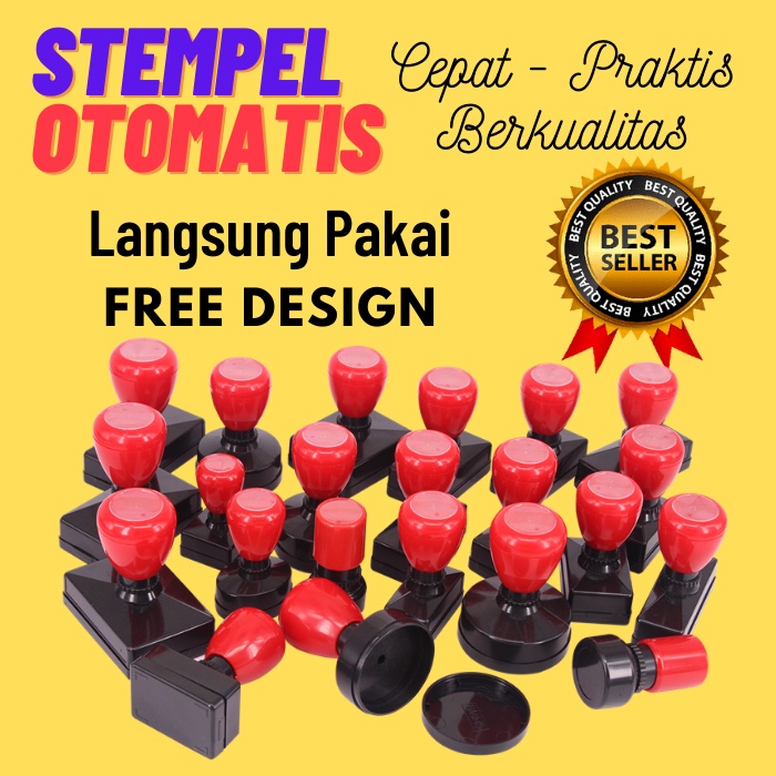 Jual Cetak Custom Stempel Flash Warna Persegi Panjang Bulat Stempel Otomatis Cap Otomatis