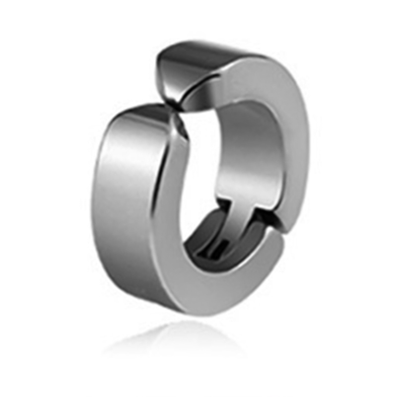 1pc Fashion Pria Stainless Steel Huggie Hoop Earrings