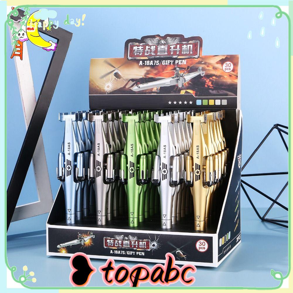 Top 2PCS/Set Pen Gel Perlengkapan Kantor Sekolah Siswa 0.5mm Helikopter Tinta Hitam