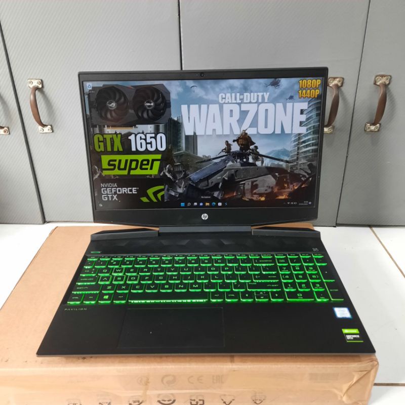 Laptop Gaming Hp Pavilion 15-dk0042TX  Core I7- 9750H Gen 9Th GTX1650 SSD 256GB+ HDD 1TB High Spek  Super Gaming Editing