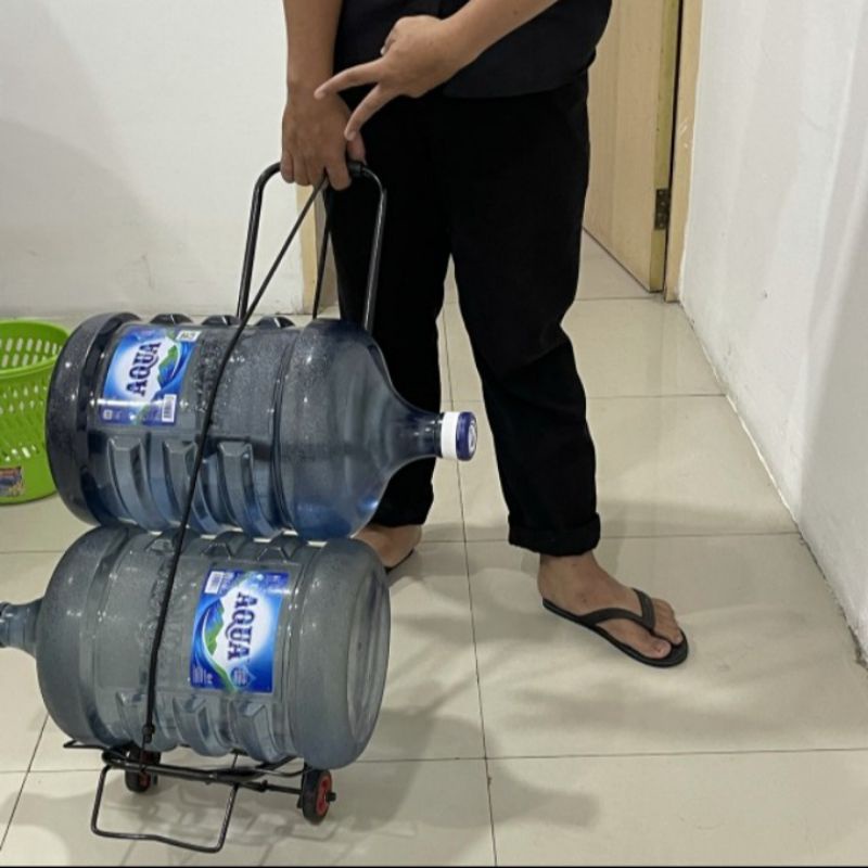 Troli Barang Troli Galon Dorongan Galon Troli Lipat kecil Troli Gas