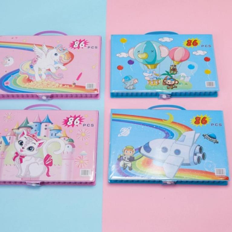 

Terlaris Pensil Warna Crayon Set 86 Pcs Alat Lukis Menwarnai Gambar Set Kado Anak Gift Set Pensil Krayon Colouring Kids Set Stationery