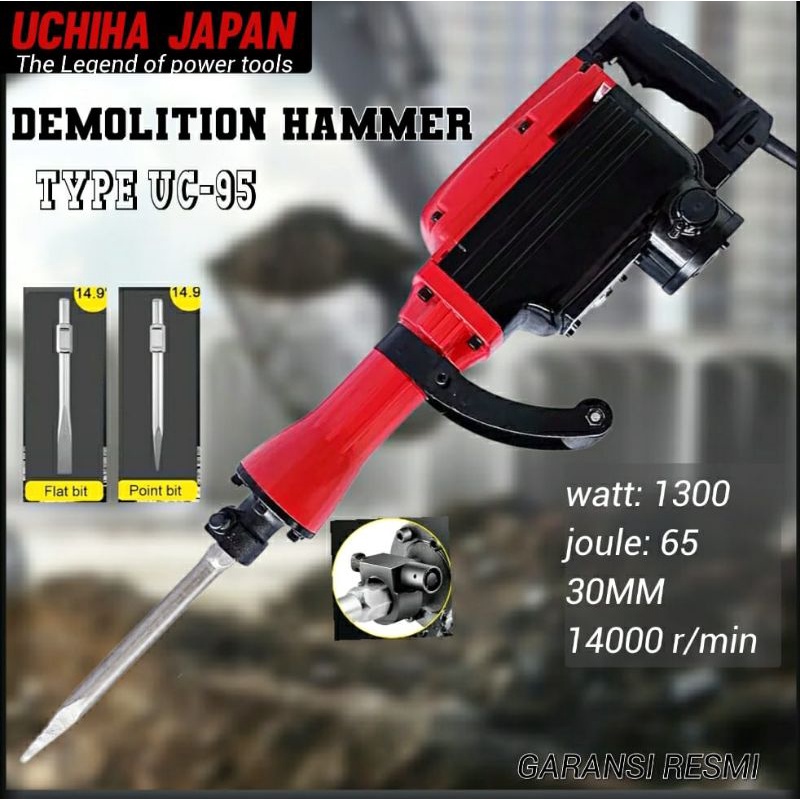 Jual JACK HAMMER DEMOLITION UCHIHA TYPE UC95 MESIN BOR BOBOK BETON ASPAL DINDING JALAN MODEL