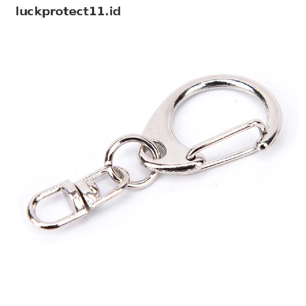 /Fashion Hot// Fashion// 10 Pcs DIY Dipoles Perak Keyring Gantungan Kunci Split Ring Pendek Rantai Kunci Rings.