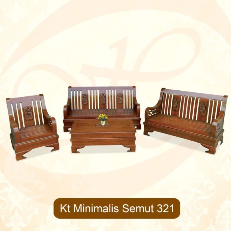 Kursi Tamu Kayu - Tipe KT Minimalis Semut 321 - Berlaku COD - Free Ongkir Medan