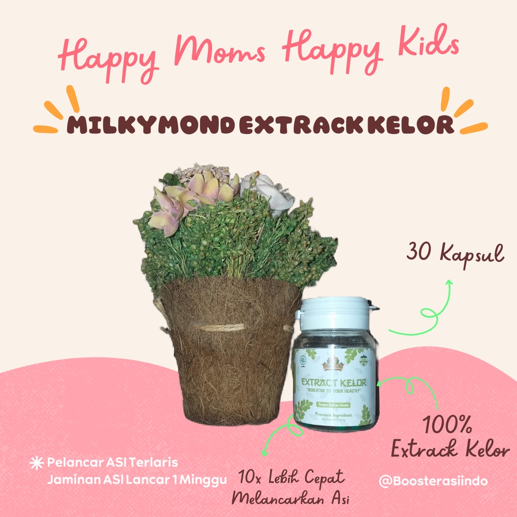 JAMU MILKYMOND EXTRACK DAUN KELOR / MORINGA OLEIFERA 100% HERBAL UNTUK IBU HAMIL &amp; MENYUSUI