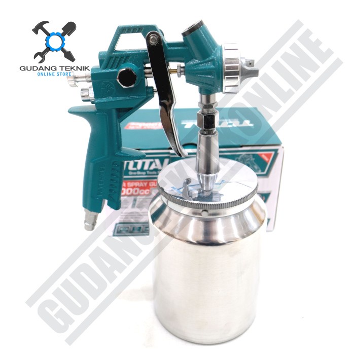 Air Spray Gun Tabung Kompresor Kapasitas 1 Liter TAT11001 TOTAL / Alat Semprot Cat Spraygun Tabung Bawah 1000 ml TAT 11001 TOTAL