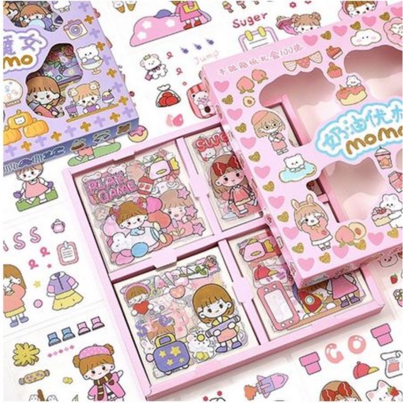 

Stiker Korea, Stiker Waterproof Momo