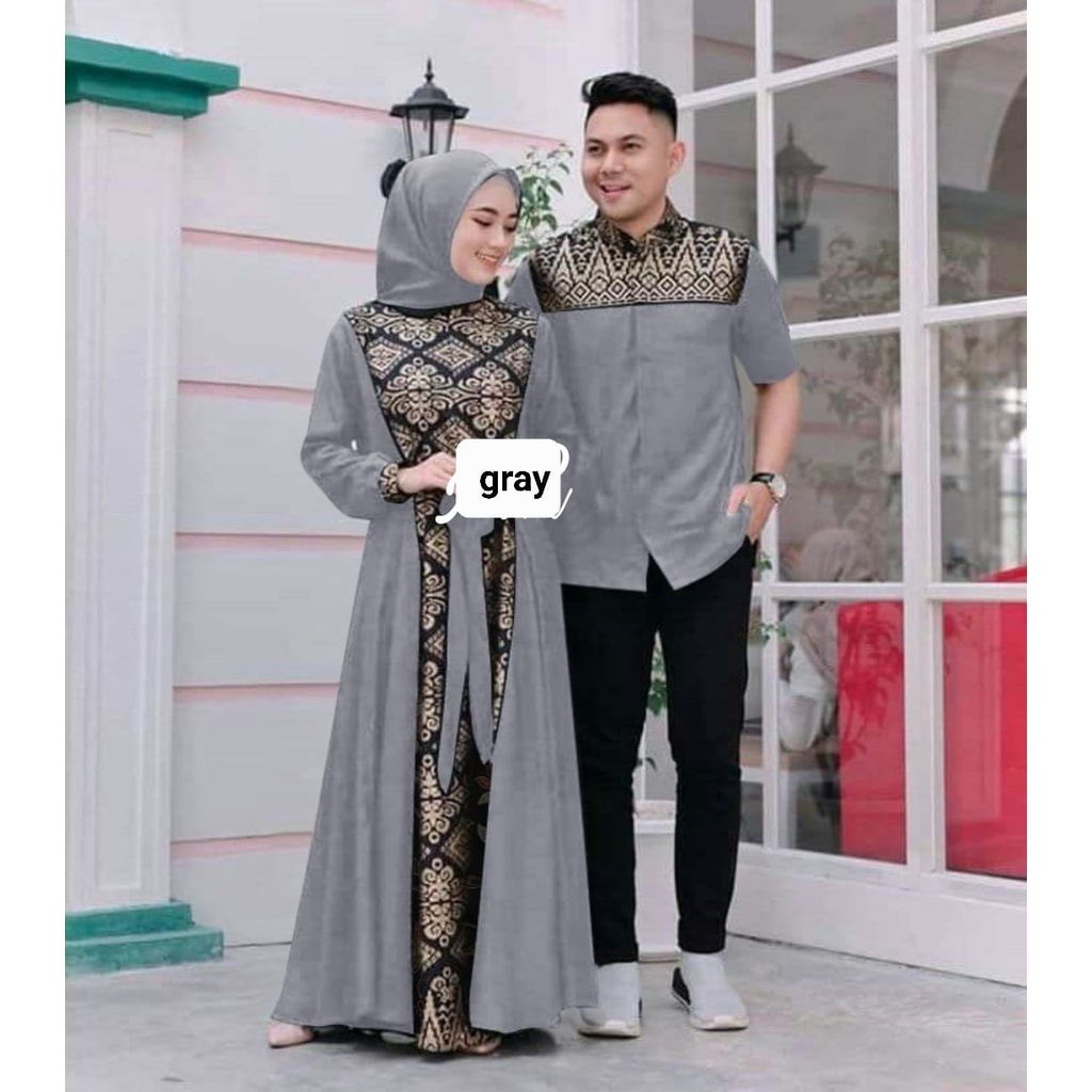 O2 Fashion / Cp batik irwansyah / bisa cod / couple batik muslim model terbaru