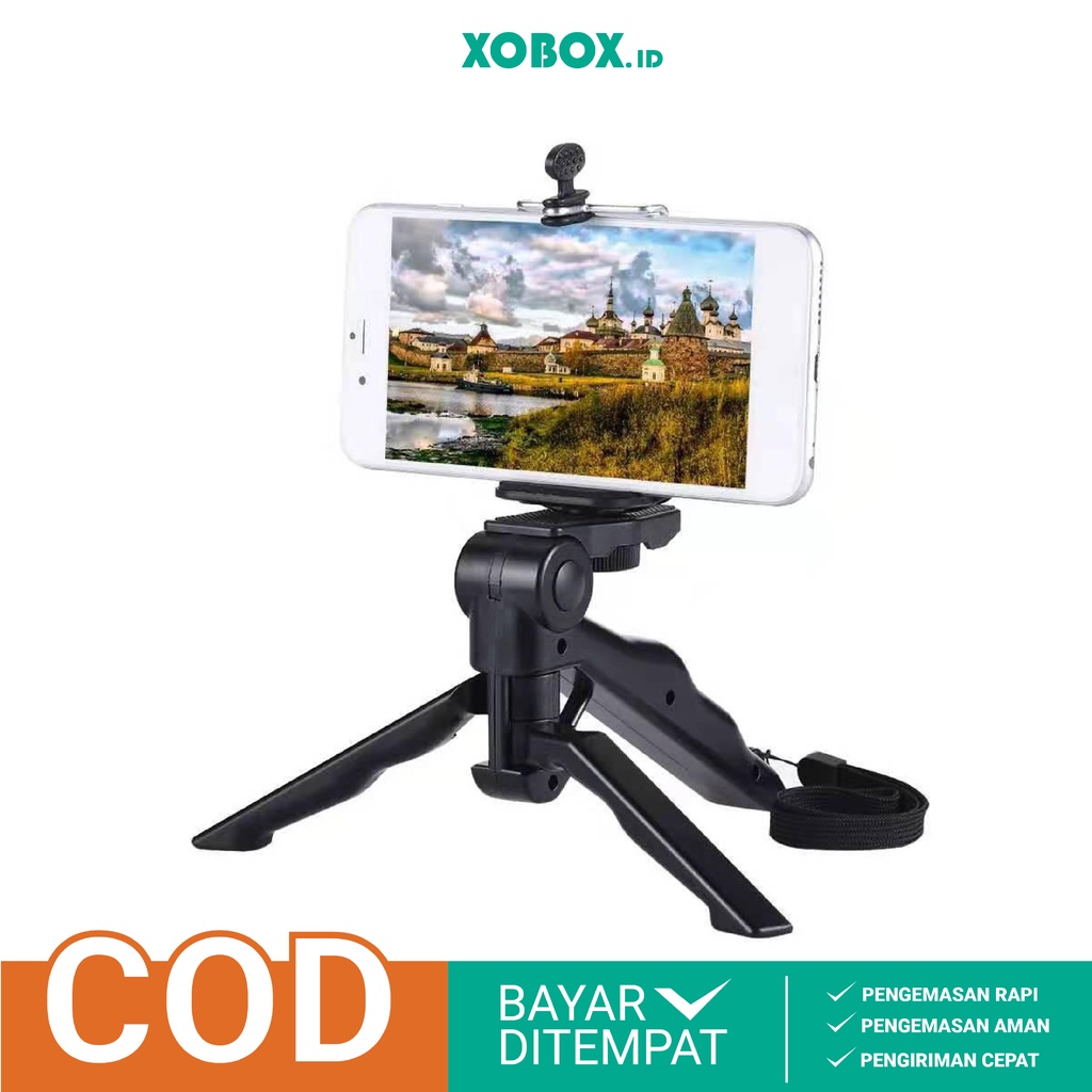 Tripod Mini New Handle Grip Vlog Portable Phone Holder Folding Monopod Stabilizer Telescopic AH061- XOBOX