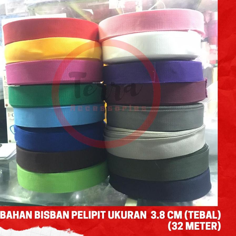 

Model Baru - Tali Webbing Bisban Pelipit Ukuran 3.8 cm Tebal Variasi Warna 32 meter 이