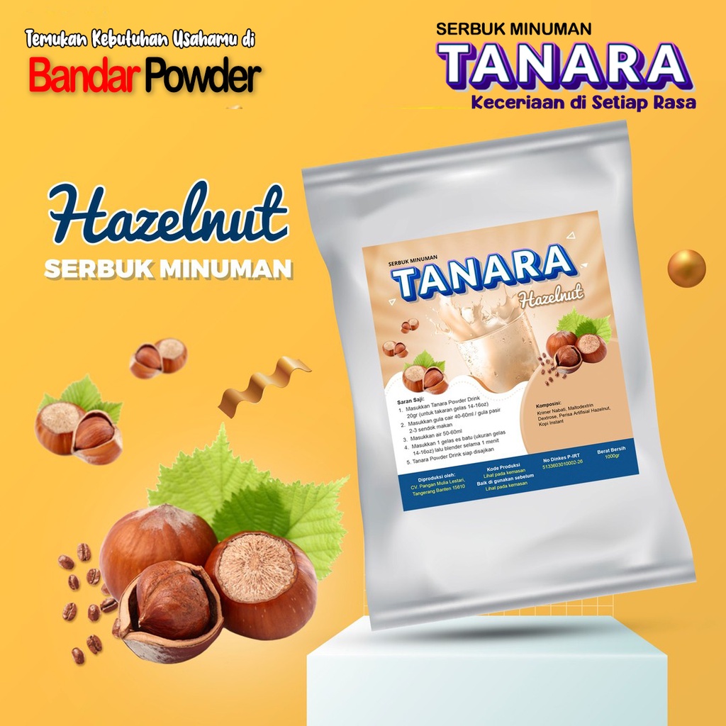 Jual Bubuk Minuman Hazelnut 1kg Serbuk Minuman Tanara Bubble Drink