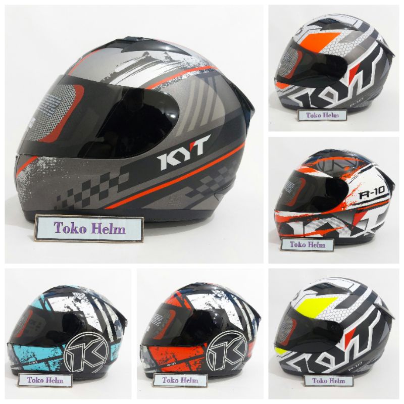 Helm KYT full face KYT R10 motif ORIGINAL KYT