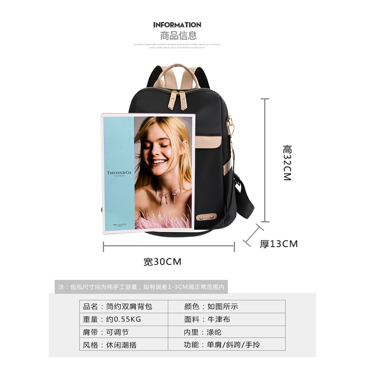 Multifunction Ransel Wanita Tas Besar bag Perempuan tas backpack Sling shoulder Selempang  Bahu Wanita women Big bag Ransel good quality import 1127