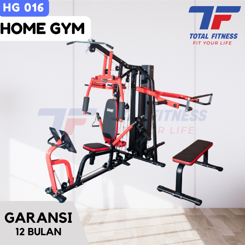 Alat Angkat Beban Home Gym 3 Sisi TL HG 016 Total Fitness Multifungsi