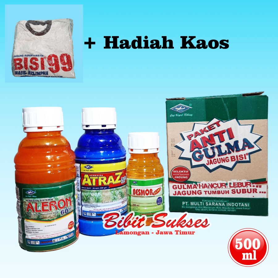 Herbisida Paket Anti Gulma jagung 500ml + Hadiah Kaos