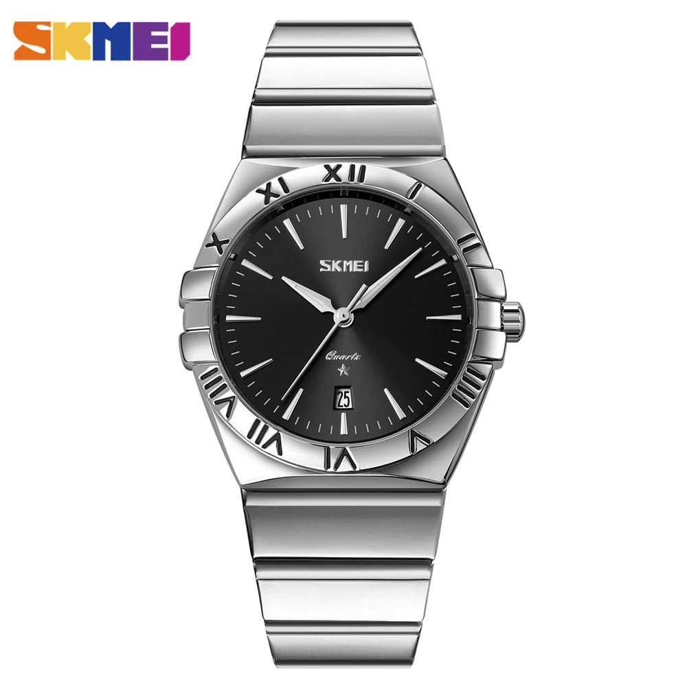 SKMEI Jam Tangan Analog Pria Strap Stainless Steel - 9257 Arloji Paling Laris HD Watch