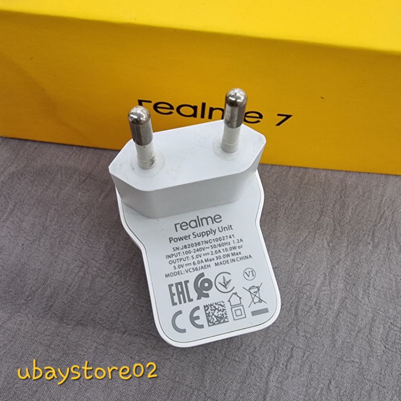 Copotan Kepala Charger Realme 8 Dart/Vooc 30 W Original