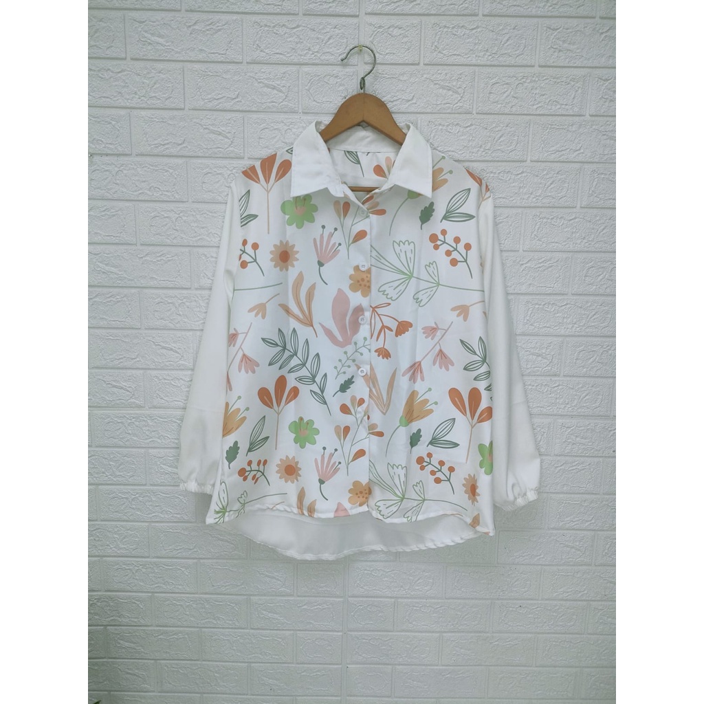 Kemeja Oversize Wanita Oversize Korea Kemeja Polos Lengan Panjang Every Shirt Kemeja Premium