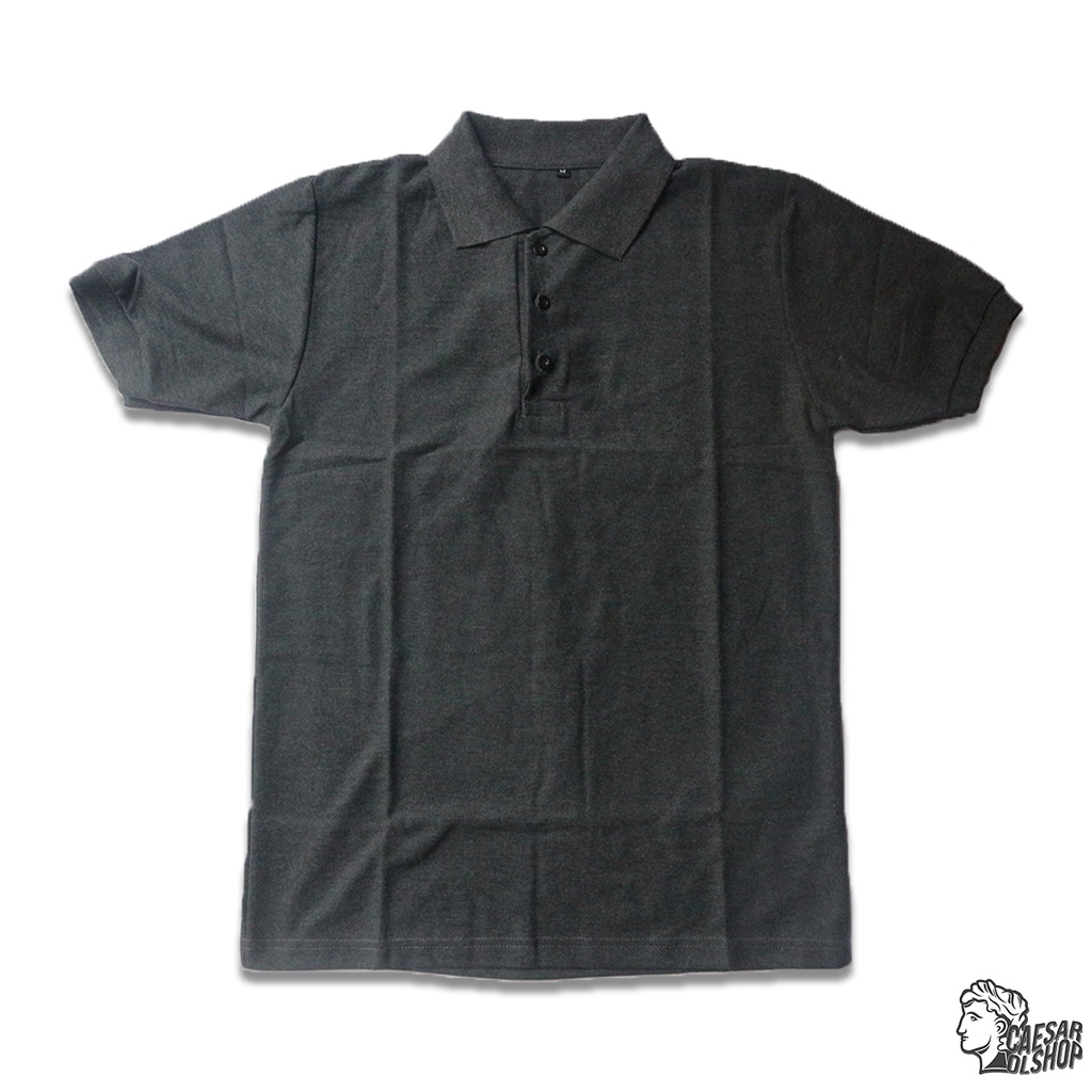 CaesarOlshop - Polo Shirt | Kaos Polos Pria - Dark Grey