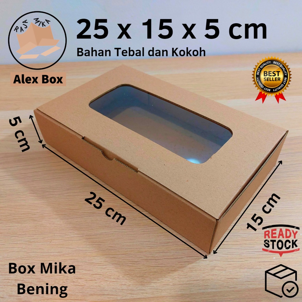 

Kardus Mika 25 x 15 x 5 cm... model diecut, untuk kue hampers dll