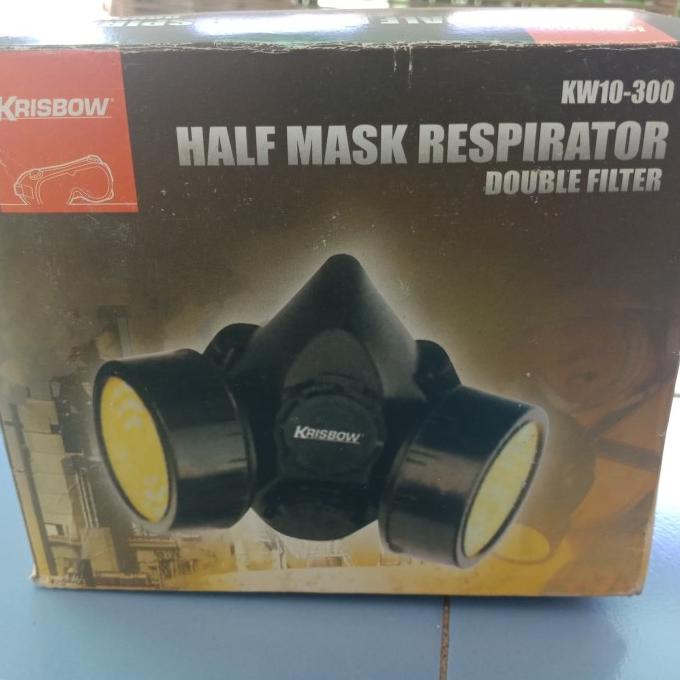 Half mask respirator double filter. Gas masker. RC 206 gas cartridge. t-pregestimil-mj Berkualitas