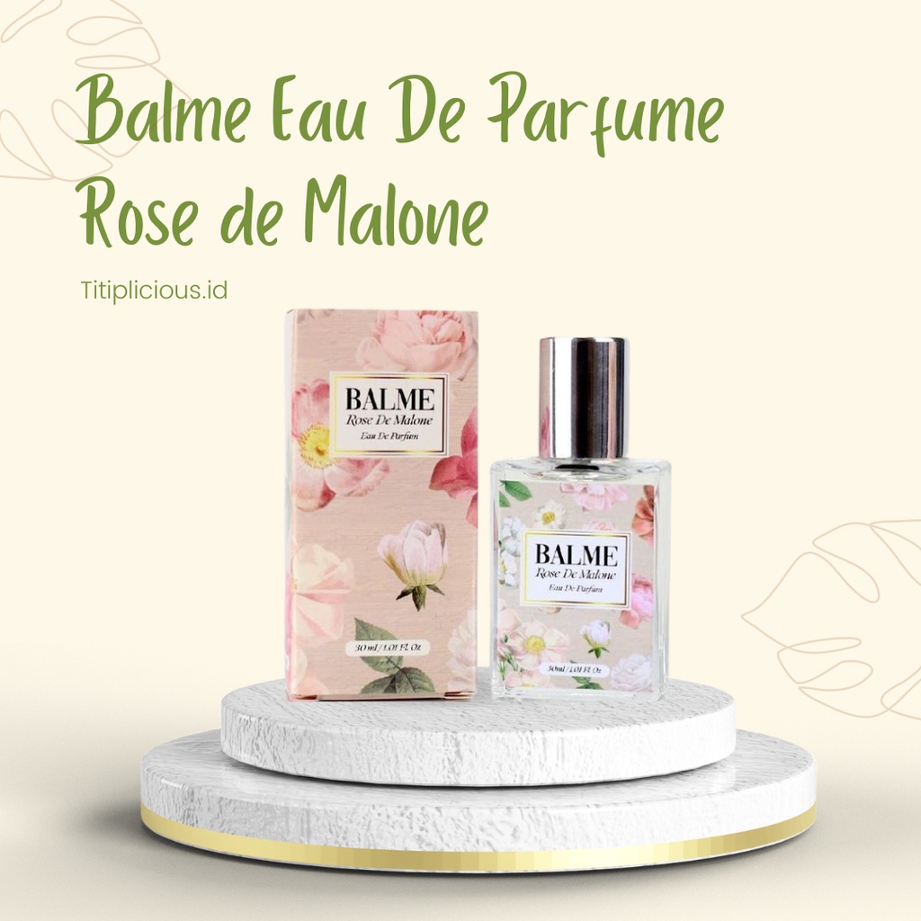 Balme Parfum Parfume Farfum Minyak Wangi Wanita Pria Cewek Cowok Anak Unisex Tahan Lama Dan Wangi Semprot Spray Roll On 24 Jam Non Alkohol Original 100% Rose De Malone