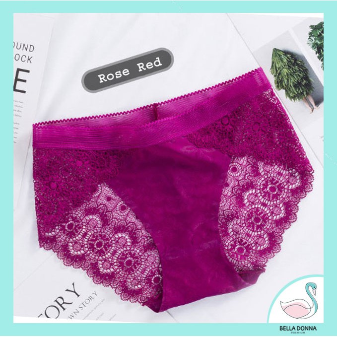 [COD] Genie Renda Celana Dalam Wanita Seamless Panties Brokat - 4 Pcs