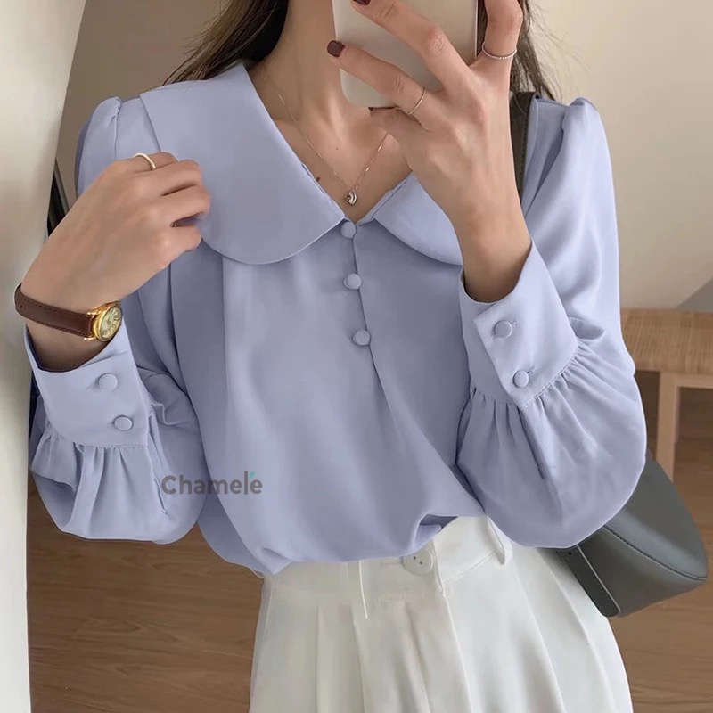 5891 Baju Atasan Blouse Lace Pesta Kondangan Korean Style Wanita  Baju Atasan Blus Blouse Pesta Kond