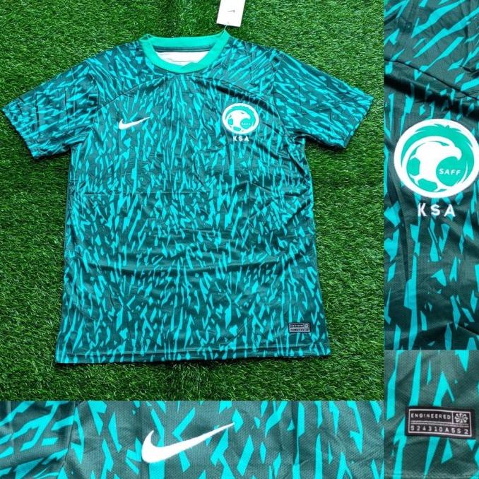 JERSEY KAOS BAJU BOLA ARAB SAUDI AWAY HIJAU PIALA DUNIA 2022 GRADE ORI HRT8646R