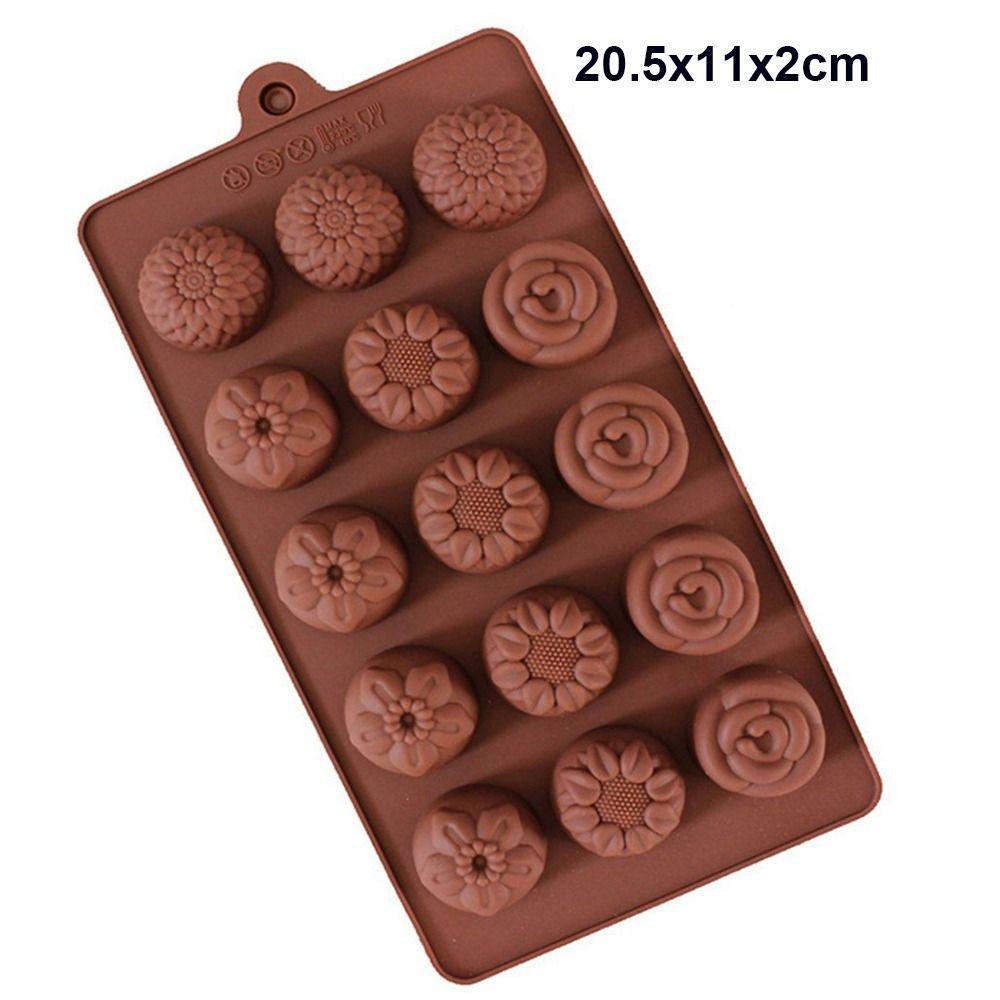 Solighter 2Pcs Cetakan Coklat Dekorasi Dapur Cookie Mould Candy Mold Food Grade