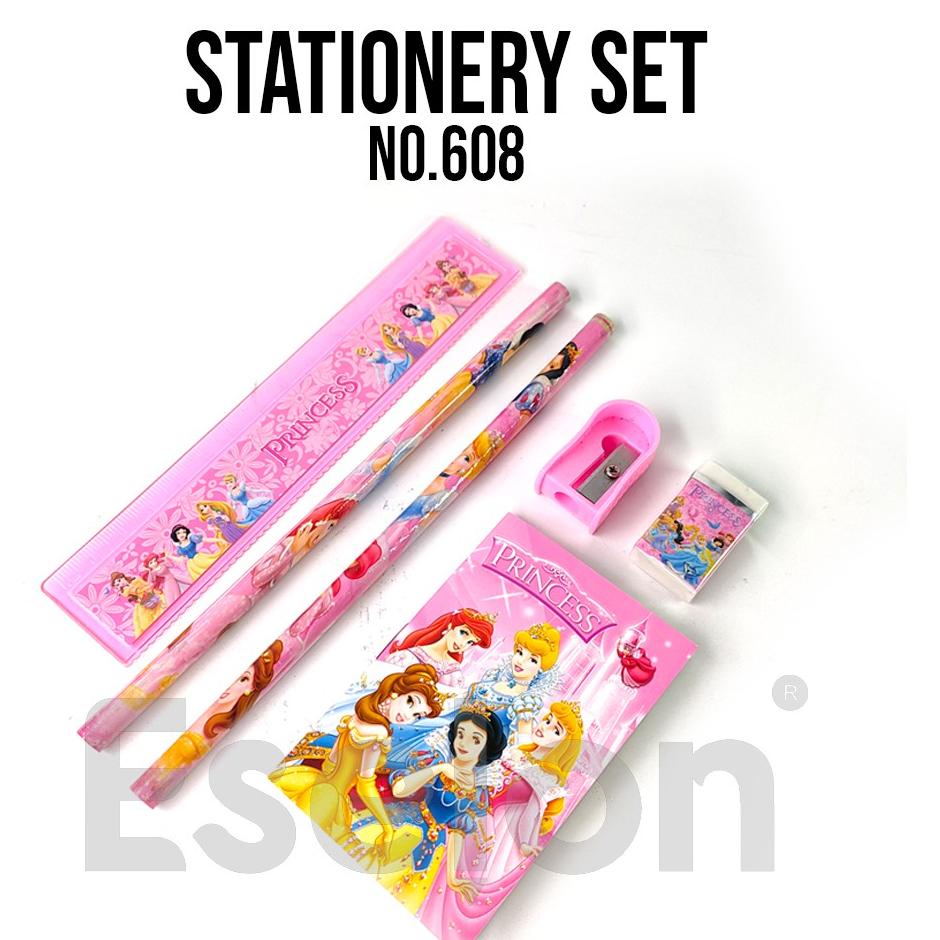 

€ Paket alat tulis 6in1 NOTES / Alat tulis set karakter / Stationery set + NOTES 608 ㄴ