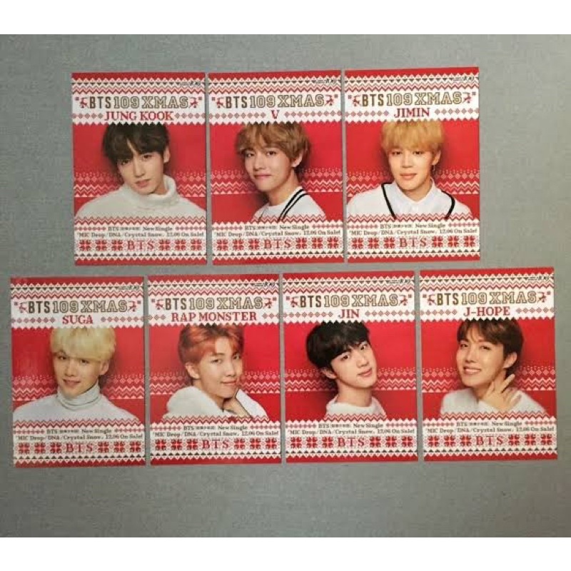 BTS JAPAN FANMEETING 1st SHOWCASE PHOTOSET UNIT JIKOOK VOL 1 OFFICIAL PHOTOSET PHOTO POSTCARD XMAS C