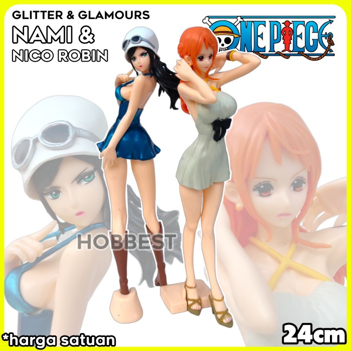 Action Figure ONE PIECE GLITTER & GLAMOURS NAMI & NICO ROBIN Miniatur