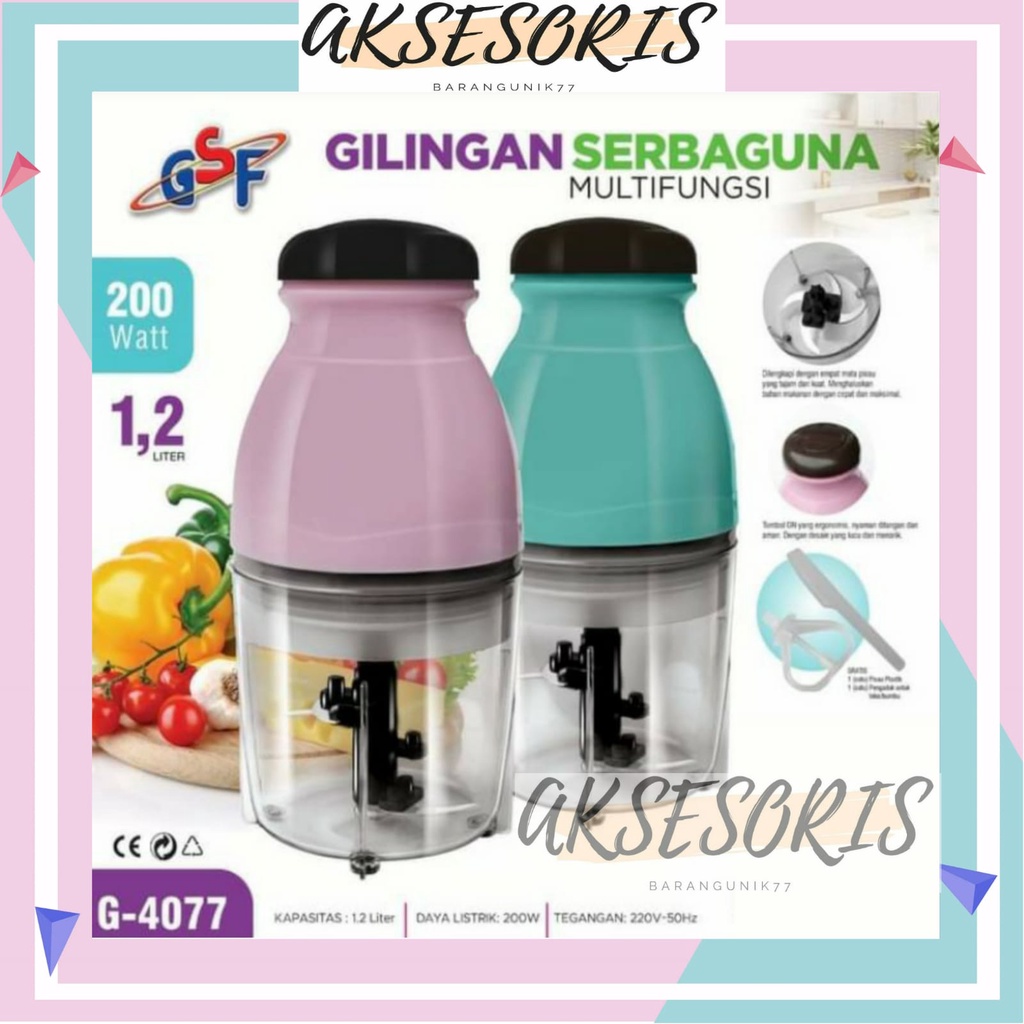 BLENDER CAPSULE QUATRE MINI ELETRIC PROCESSOR FOOD PROCESSOR / BLENDER CAPSUL GSF GSF 4077 / GSF G 4077 / GSF G-4077