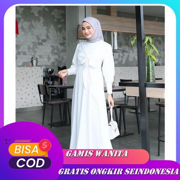 Ayunda Maxy Crinkle Premium Gamis Polos Wanita Terbaru 2023 Gamis Kondangan Wanita Modis Outfit Gami