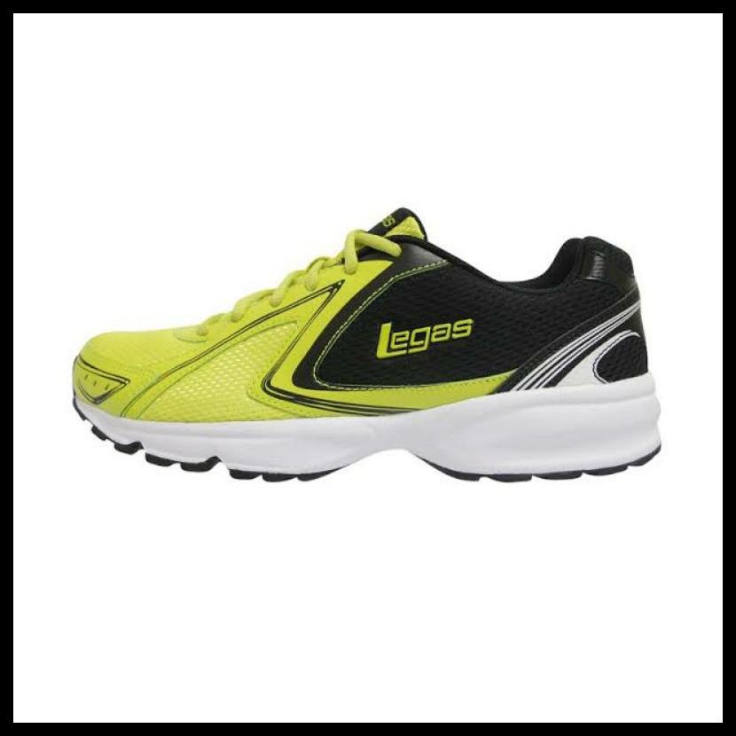 SEPATU LEAGUE LEGAS TWISTER LA M BLACK RUNNING SHOES COWO SNEAKERS PRIA HITAM HIJAU ORIGINAL MURAH K