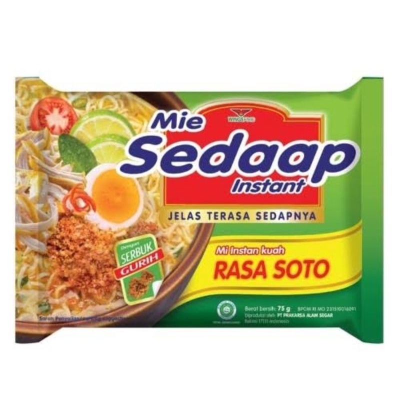 

BBC-> [ECER 90GR] MIE INSTAN "SEDAAP" KUAH SOTO 75GR